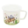 Kubek emaliowany retro z pokrywką Tadar Garden 1,0 l