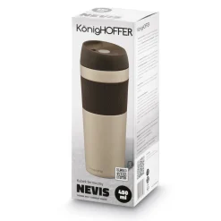 Kubek termiczny Konighoffer Nevis 450 ml kremowy