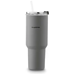 Kubek termiczny ze słomką Konighoffer Davos 1200 ml szary