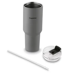 Kubek termiczny ze słomką Konighoffer Davos 1200 ml szary