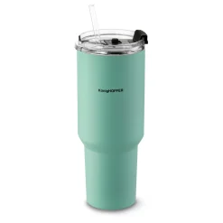 Kubek termiczny ze słomką Konighoffer Davos 1200 ml zielony