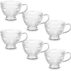 Kubki szklane filiżanki Tadar Laura 400 ml 6 sztuk
