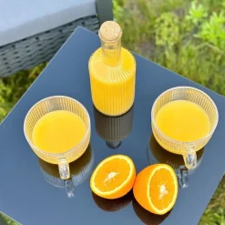 Kubki szklane Tadar Jumbo Paski 450 ml 6 sztuk