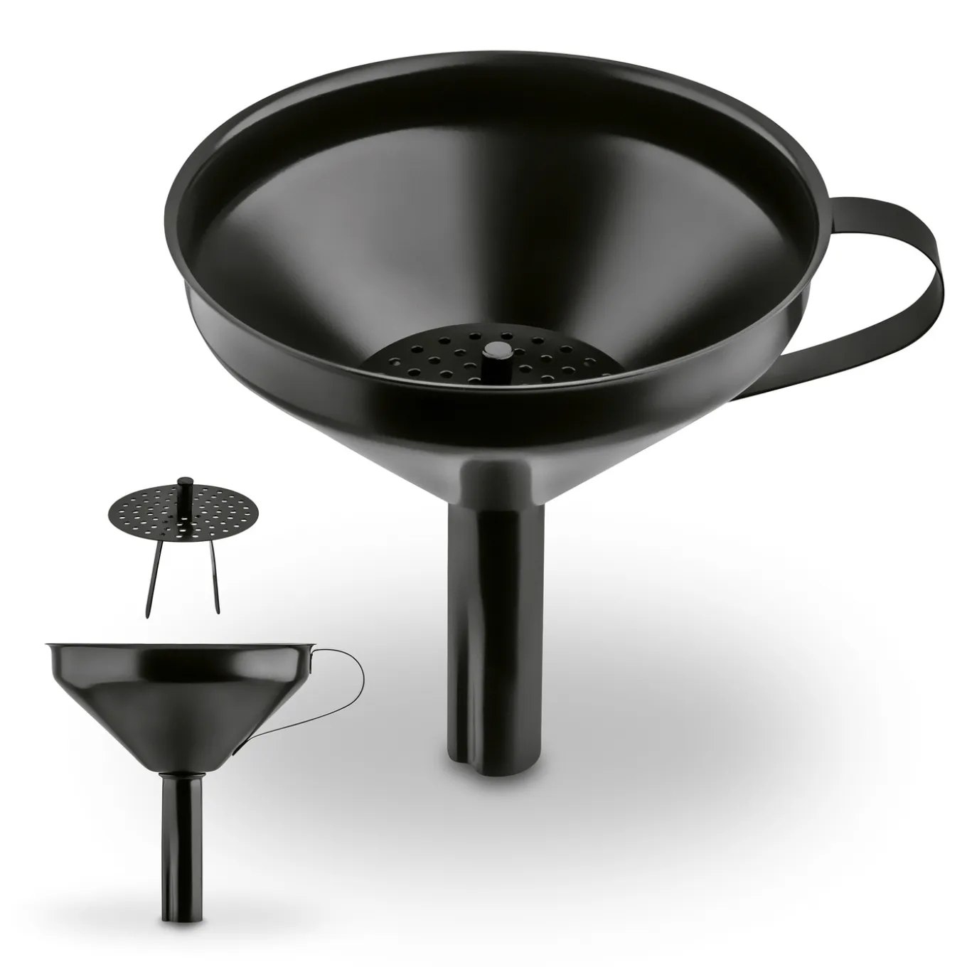 Lejek metalowy z uchwytem i sitkiem Konighoffer Dark