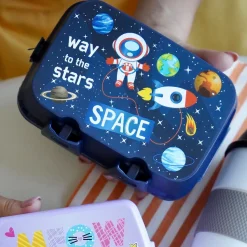 Lunch box z przegródkami widelcem i nożem dla dzieci Tuffex 12,5 x 17 x 9 cm mix kolorów