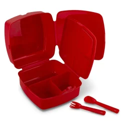 Lunch box z przegródkami widelcem i nożem dla dzieci Tuffex 14 x 15 x 9 cm mix kolorów