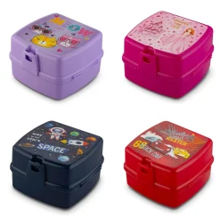 Lunch box z przegródkami widelcem i nożem dla dzieci Tuffex 14 x 15 x 9 cm mix kolorów