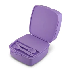 Lunch box z przegródkami widelcem i nożem dla dzieci Tuffex 14 x 15 x 9 cm mix kolorów