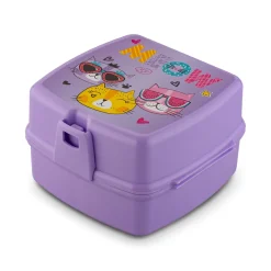 Lunch box z przegródkami widelcem i nożem dla dzieci Tuffex 14 x 15 x 9 cm mix kolorów