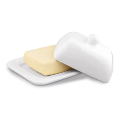 Maselniczka ceramiczna z pokrywką Tadar 16 x 13 x 8,5 cm biała