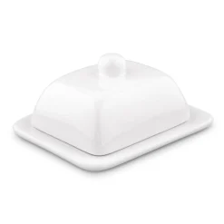 Maselniczka ceramiczna z pokrywką Tadar 16 x 13 x 8,5 cm biała