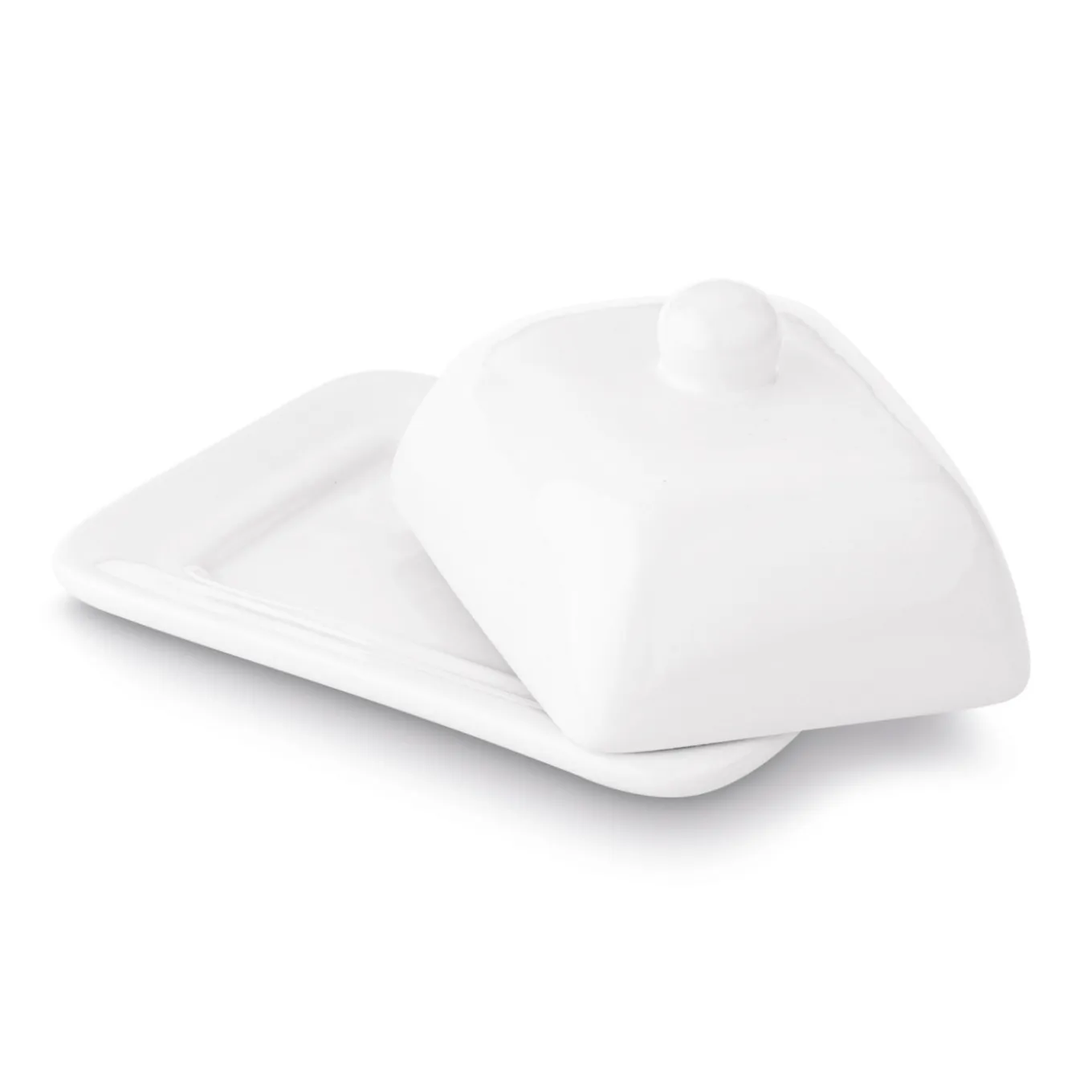 Maselniczka ceramiczna z pokrywką Tadar 16 x 13 x 8,5 cm biała