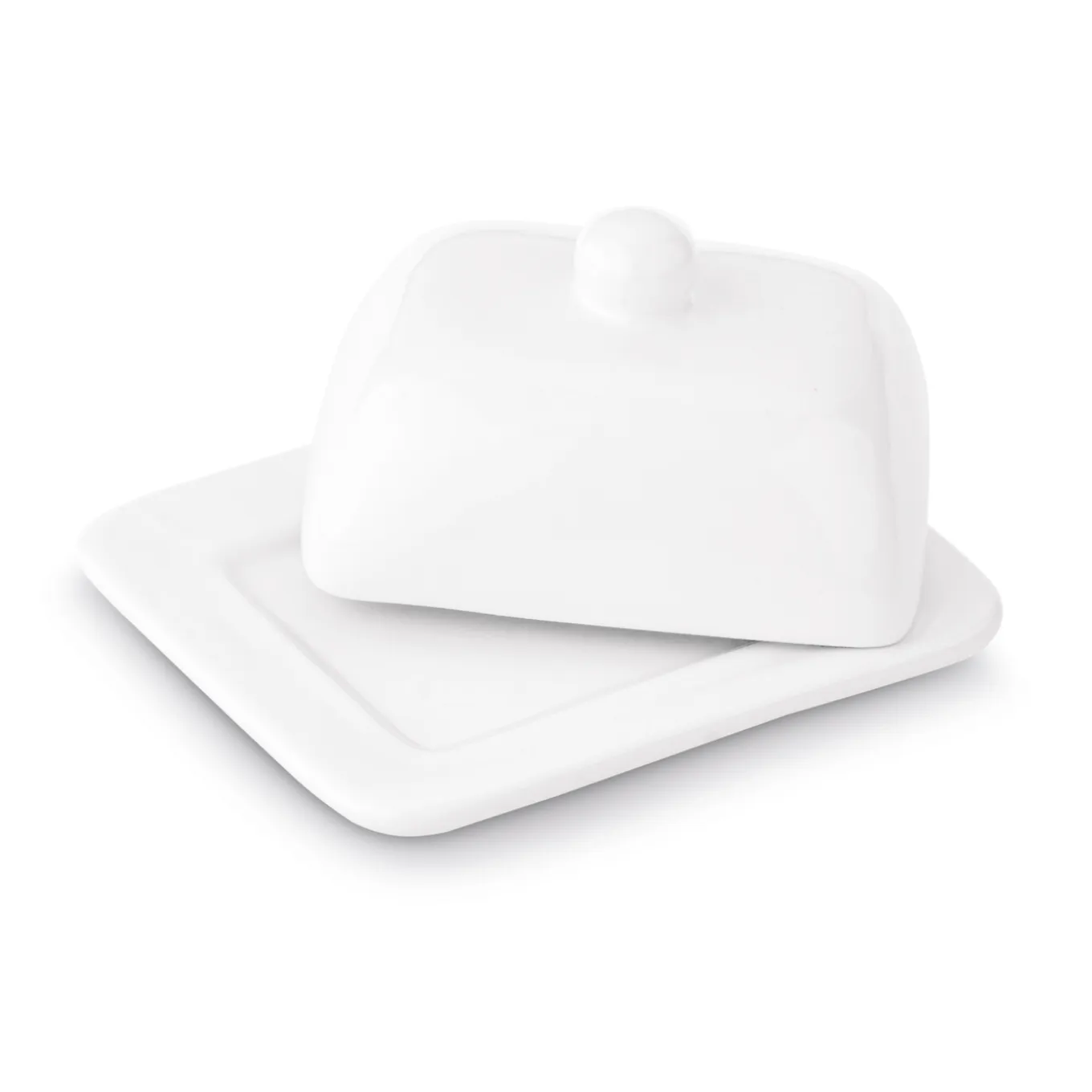 Maselniczka ceramiczna z pokrywką Tadar 16 x 13 x 8,5 cm biała