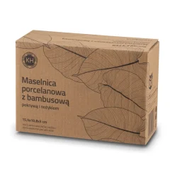 Maselniczka porcelanowa NBC z pokrywką i nożykiem Konighoffer 15,8 x 11 x 6 cm czarna