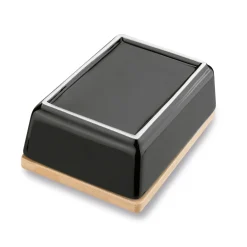 Maselniczka porcelanowa NBC z pokrywką i nożykiem Konighoffer 15,8 x 11 x 6 cm czarna