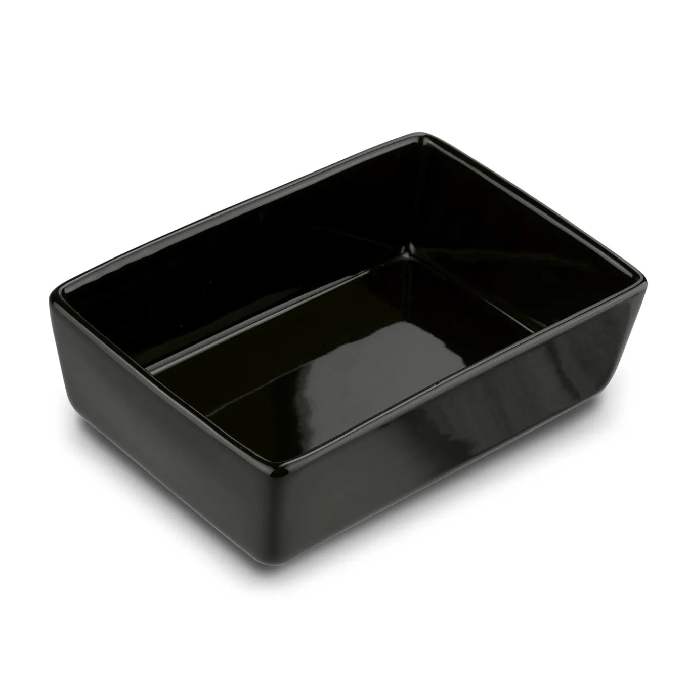 Maselniczka porcelanowa NBC z pokrywką i nożykiem Konighoffer 15,8 x 11 x 6 cm czarna