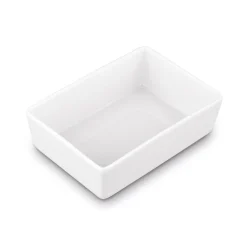 Maselniczka porcelanowa NBC z pokrywką i nożykiem Konighoffer 15,8 x 11 x 6 cm biała