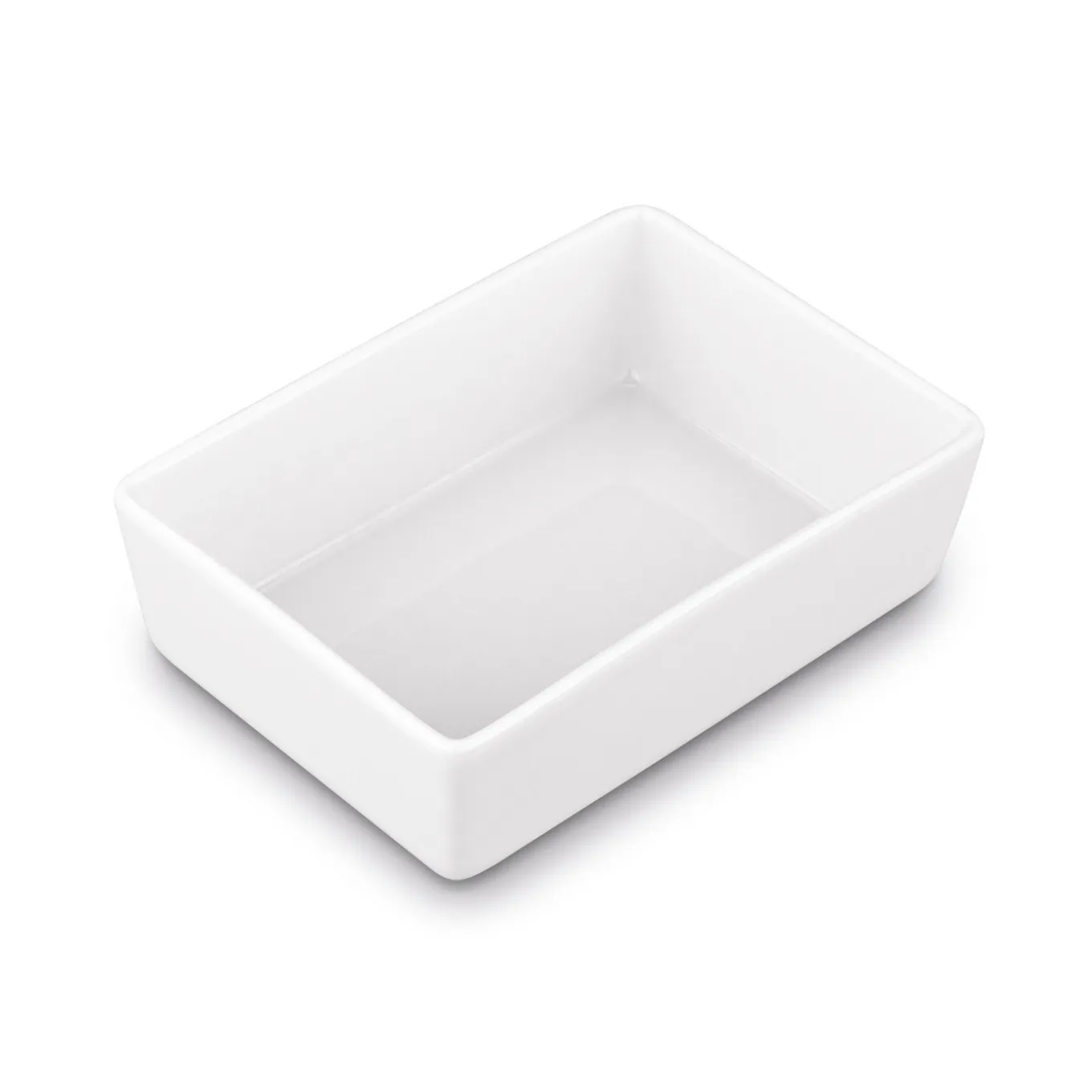Maselniczka porcelanowa NBC z pokrywką i nożykiem Konighoffer 15,8 x 11 x 6 cm biała