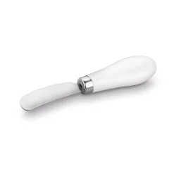 Maselniczka porcelanowa NBC z pokrywką i nożykiem Konighoffer 15,8 x 11 x 6 cm biała