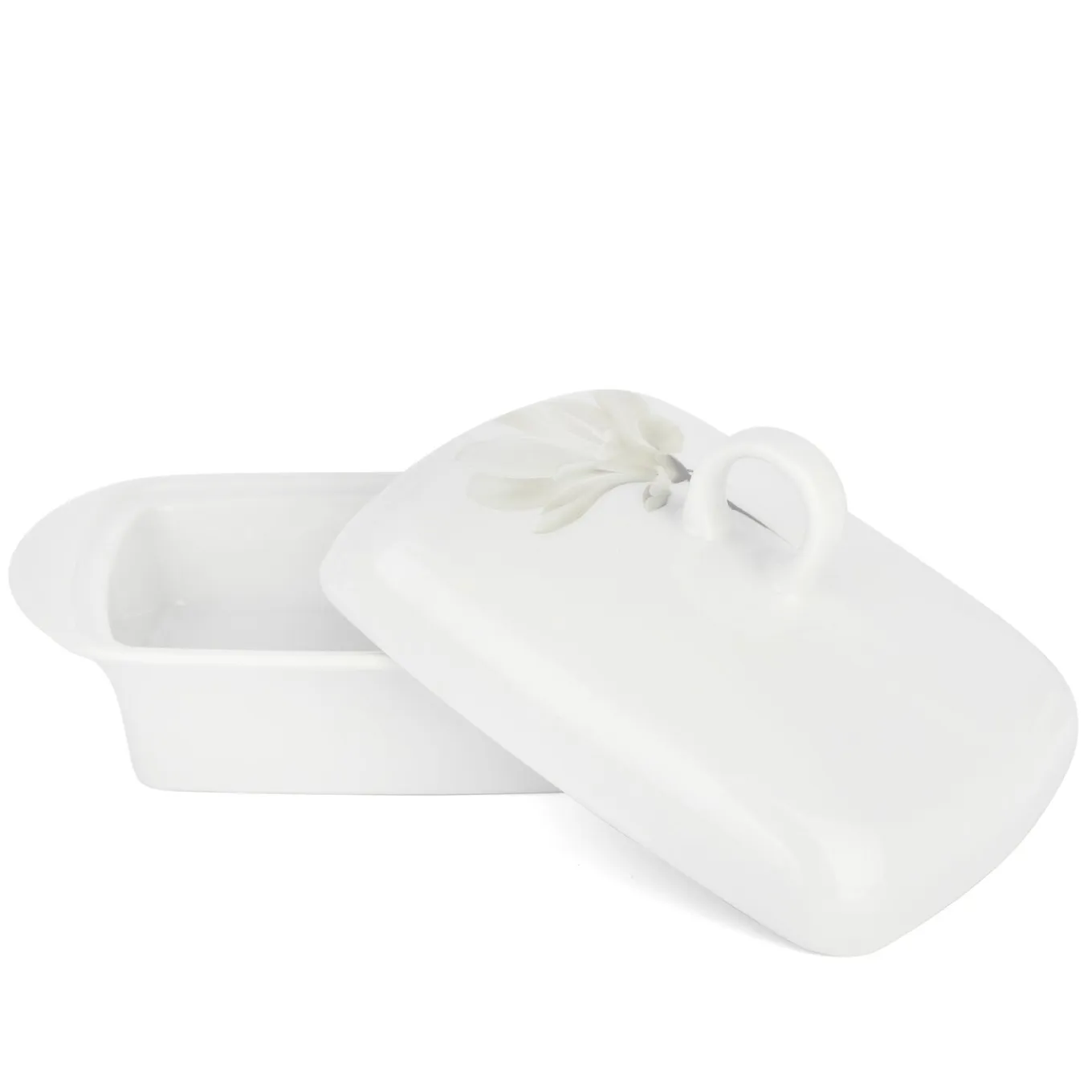 Maselniczka porcelanowa z pokrywką Lubiana Magnolia 16,8 x 12,3 x 8,8 cm
