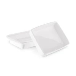 Maselniczka porcelanowa z pokrywką Tadar Ceramic 16,5 x 12 cm biała