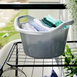 Miska plastikowa duża okrągła Hega Orinico 14 l srebrna