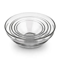 Miski szklane z pokrywkami Tadar 9 cm 10,5 cm 12,5 cm 14 cm 17 cm niebieskie