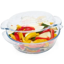 Naczynie żaroodporne okrągłe z pokrywą Termisil Grill&Drop 2,4 l