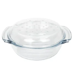 Naczynie żaroodporne okrągłe z pokrywą Termisil Grill&Drop 2,4 l