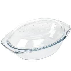 Naczynie żaroodporne owalne z pokrywą Termisil Grill&Drop 2,9 l