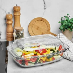 Naczynie żaroodporne prostokątne z pokrywą Termisil Grill&Drop 4,1 l