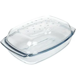 Naczynie żaroodporne prostokątne z pokrywą Termisil Grill&Drop 4,1 l