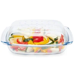 Naczynie żaroodporne prostokątne z pokrywą Termisil Grill&Drop 4,1 l