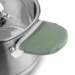 Nakładki na uchwyty garnków materiałowe Gomer 2 sztuki zielone