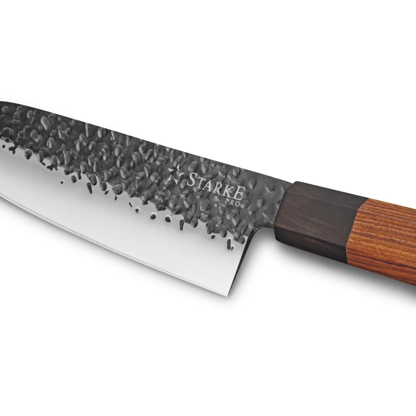 Nóż Santoku ręcznie robiony z twardej stali Starke Pro Toshiro 18 cm