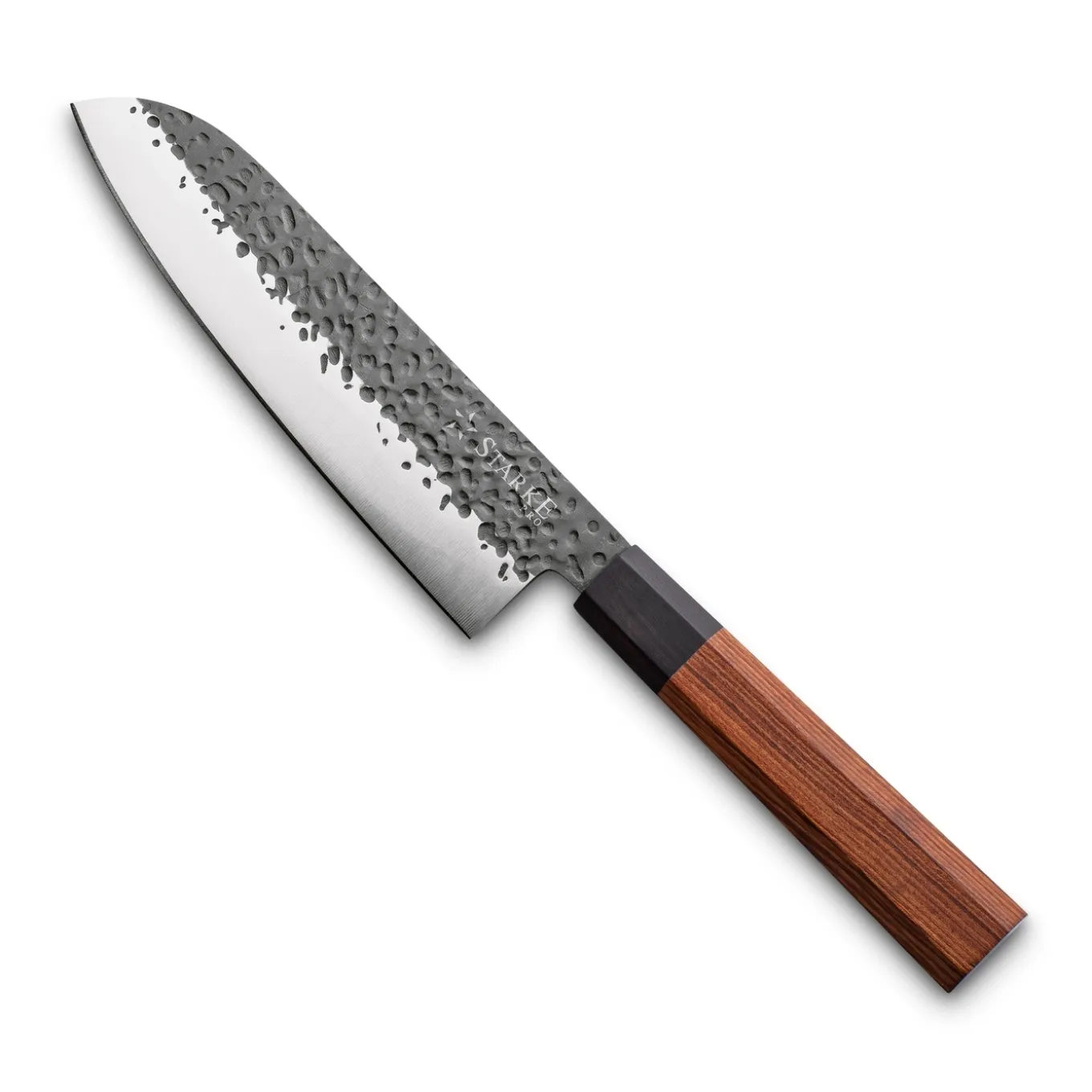 Nóż Santoku ręcznie robiony z twardej stali Starke Pro Toshiro 18 cm
