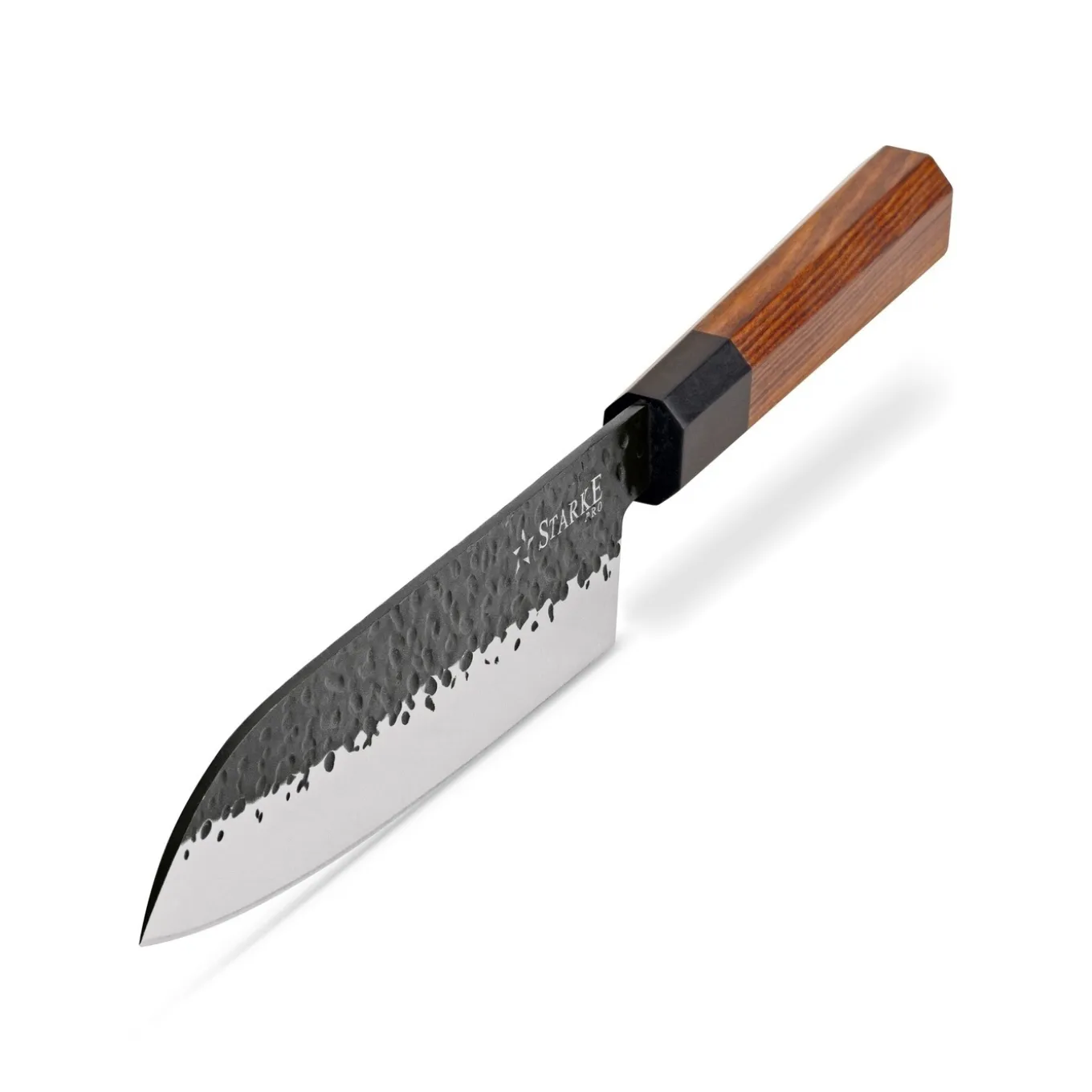 Nóż Santoku ręcznie robiony z twardej stali Starke Pro Toshiro 18 cm