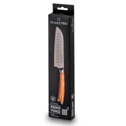 Nóż Santoku z twardej stali Starke Pro Keiko Yoko 12,5 cm