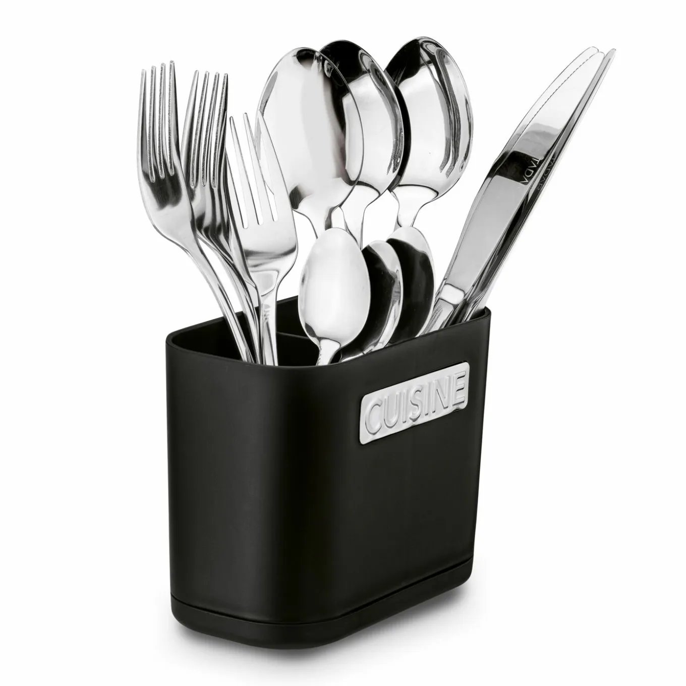 Ociekacz na sztućce Tadar Cuisine 13,5 x 7,5 x 10,8 cm czarny