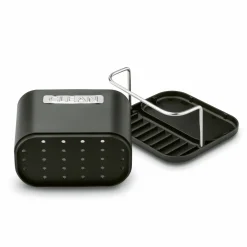 Ociekacz na sztućce z podstawką Tadar Clean 13,5 x 12 x 10,8 cm czarny