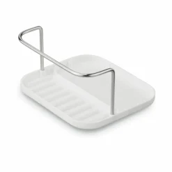 Ociekacz na sztućce z podstawką Tadar Clean 13,5 x 12 x 10,8 cm biały