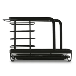 Organizer do zlewu druciany Tadar Trendy 23,5 x 13,5 x 15 cm czarny