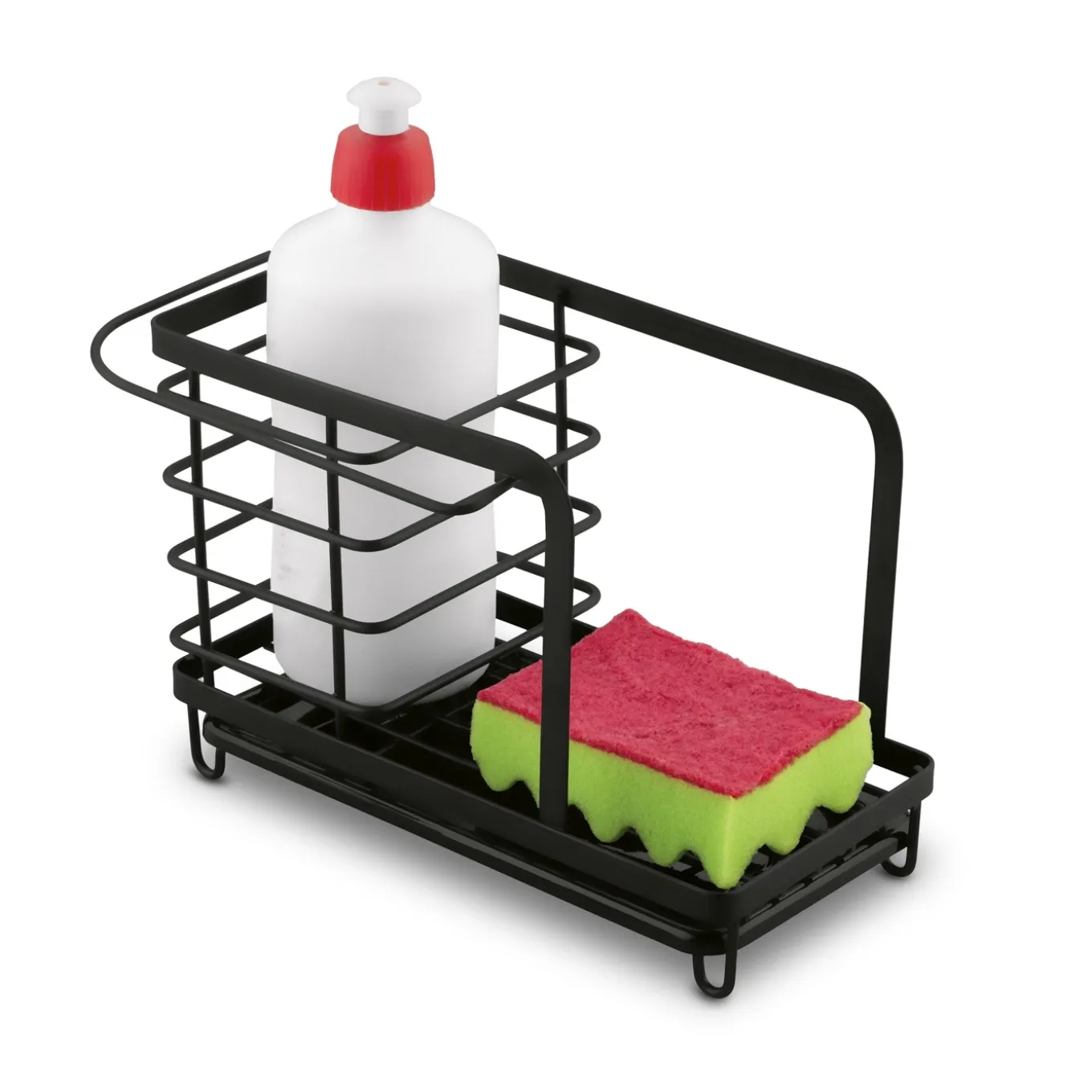 Organizer do zlewu druciany Tadar Trendy 23,5 x 13,5 x 15 cm czarny
