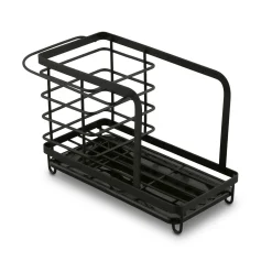 Organizer do zlewu druciany Tadar Trendy 23,5 x 13,5 x 15 cm czarny