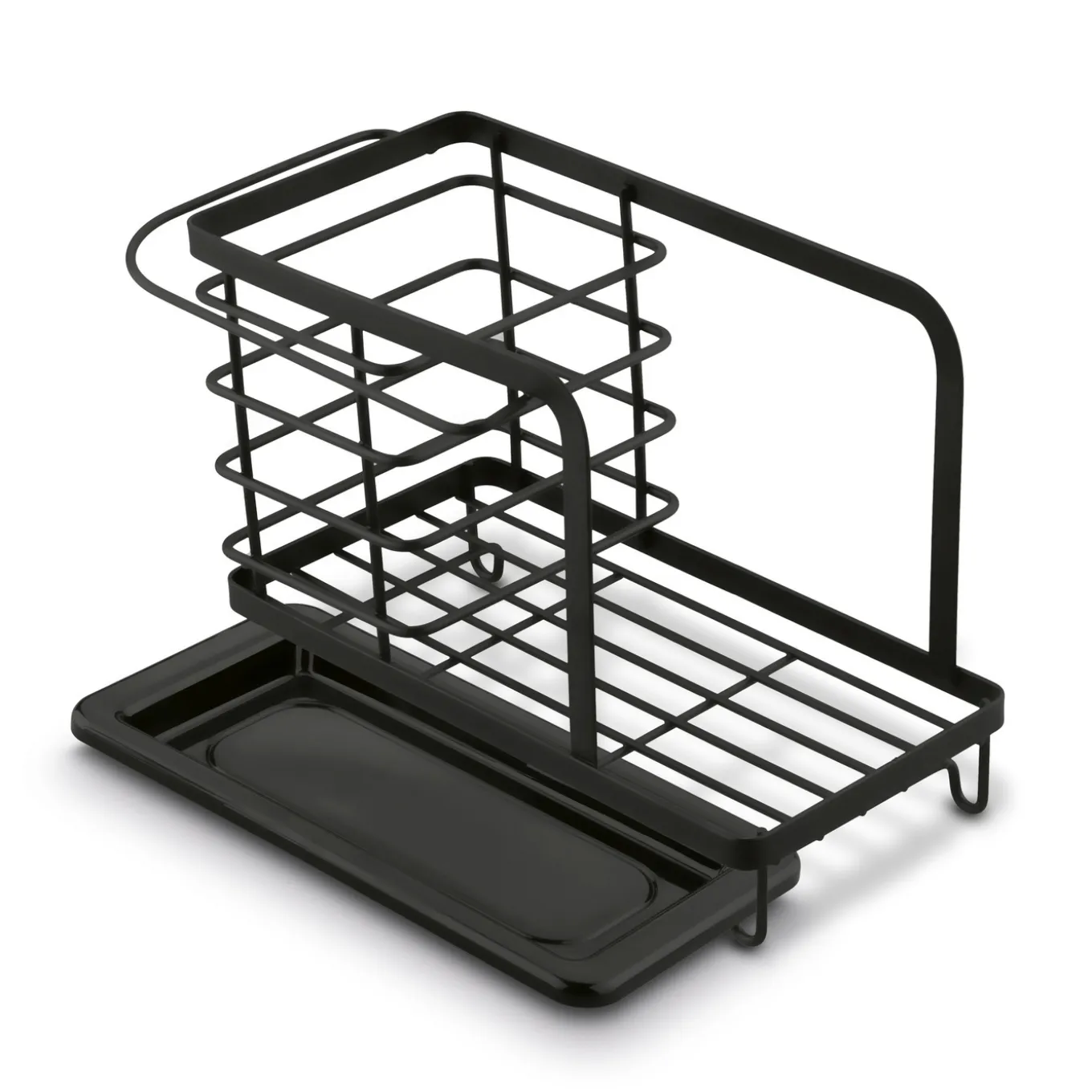 Organizer do zlewu druciany Tadar Trendy 23,5 x 13,5 x 15 cm czarny