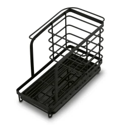 Organizer do zlewu druciany Tadar Trendy 23,5 x 13,5 x 15 cm czarny