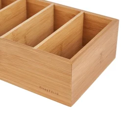 Organizer na przyprawy bambusowy Konighoffer 6 przegródek 15 x 35 x 7 cm