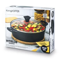 Patelnia aluminiowa na indukcję krótkie uchwyty Konighoffer Vitello 28 cm