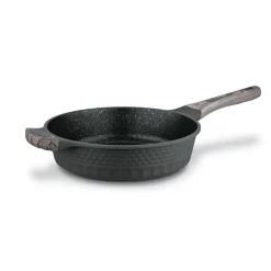 Patelnia głęboka na indukcję marmurowa z pokrywką Starke Pro Embossed 28 x 7,5 cm