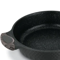 Patelnia głęboka na indukcję marmurowa z pokrywką Starke Pro Embossed 28 x 7,5 cm